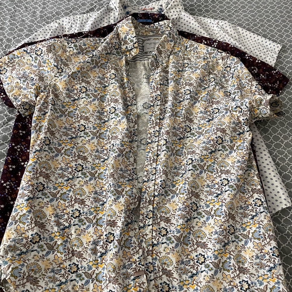 6 bundle LOT mens M button down shirts. - Picture 7 of 12
